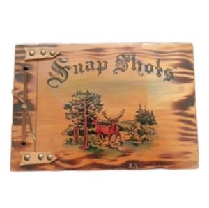 Vintage Snap Shots Wooden Photo Album - Woodland Deer Wooden Photo Book